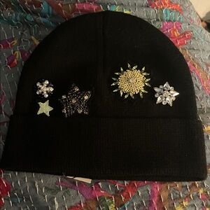 NWT Cinq a Sept Knit Blake Beanie with Rhinestone Embellishments. $195